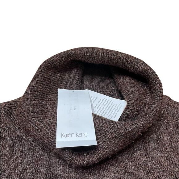 NWT KAREN KANE Turtleneck Sweater Brown Size XS - Picture 5 of 7